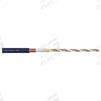 CHAINFLEX Data Cable: 24 AWG, 7 Conductors, Order by the Foot, TPR Jacket - Continuous Flexing Data Cables