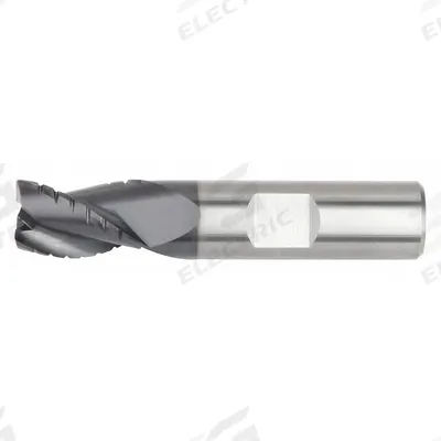 WIDIA HANITA Roughing End Mill: Carbide, AlTiN Coated, 3 Flute, 1/4" Mill Dia, 3/4" LOC - Corner-Radius Carbide Roughing End Mills for Steel & Cast Iron