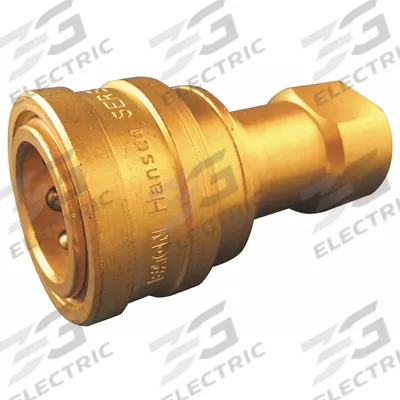HANSEN Hydraulic Quick Connect Hose Coupling: 1/8 in Coupling Size, Brass - HK Series Hydraulic Quick-Connect Coupling Bodies