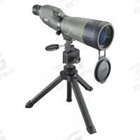 BUSHNELL Spotting Scope: 20x to 60x, 105 ft, Water Resistant, Compact (MPN 886520). Key specifications — Color: Black/Green; Magnification: 20x to 60x; Field of View: 105 ft; Weather Resistant: Water Resistant; Brand: BUSHNELL; Product Type: Spotting Scope.