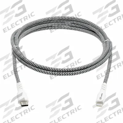 EATON TRIPP LITE Cable: USB C Male End 1, Lightning Male End 2 - Reinforced USB & Lightning Cables