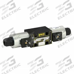 PARKER Hydraulic Directional Valve: 21.1 gpm Max Flow Rate, D03 NFPA Size, Three Positions, 24V DC (MPN D1VW001CNJW). Key specifications — attr1018253: PARKER; attr1018274: D03; attr1018249: D1VW001CNJW; attr1018289: D1VW.