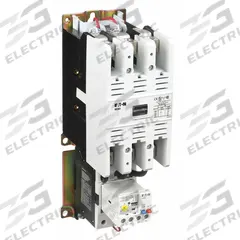 EATON NEMA Magnetic Motor Starter: Non-Reversing, 3 Poles, NEMA Size 3, 90 A, 120V AC Coil (MPN AN19KN0A5E100). Key specifications — Brand: EATON; Auxiliary Contact Form: 1NO; Coil Voltage: 110/120V AC; Phase: Three; Operator: None; Operator Controls: None; Auxiliary Contacts Included: 1NO; Signaling Features: Pilot Light.
