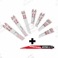 MILWAUKEE Reciprocating Saw Blade: 14/18/24 Teeth per Inch, 6 in_9 in Blade Lg, 1 in_3/4 in Blade Wd (MPN 49-22-1216, 48-00-5272). Key specifications — attr1109198: 14; attr1109200: Rigid for Straight Cuts; attr1109201: Straight; attr1109209: MILWAUKEE.