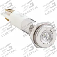 APPROVED VENDOR Flush Panel Light: 5/16 in Panel Mounting Hole Dia, LED, White, Flush Head, H08 (MPN 24M074). Key specifications — Brand: APPROVED VENDOR; Electrical Connection: 0.11 Male Quick Disconnect.
