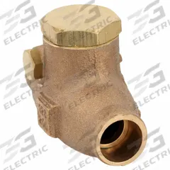 MILWAUKEE VALVE Swing Check Valve: Swing, Inline Valve Body, 1/2 in Pipe Size, Sweat x Sweat, Bronze (MPN 1509-1/2"). Key specifications — Brand: MILWAUKEE VALVE.