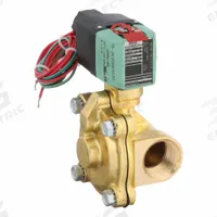 REDHAT Solenoid Valve: 2-Way, Normally Closed, 1 in Pipe Size, 100 to 240V AC/DC, Watertight (MPN 8210P004LF 100-240). Key specifications — Pipe Size: 1 in; Voltage: 100 to 240V AC/DC; Brand: REDHAT; Coil Enclosure: Watertight.