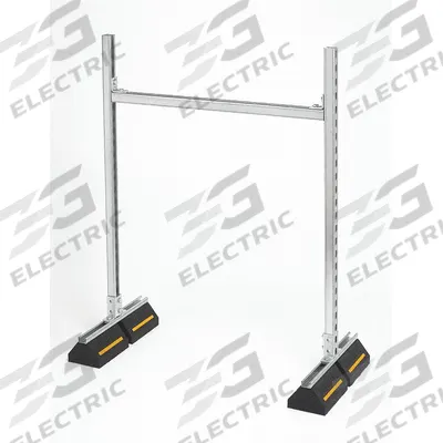 DURA-BLOK Duct Support Block: Rubber Base, Electroplated Cast Iron - Elevated Support Block Systems with Strut Channel
