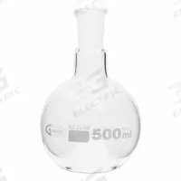 APPROVED VENDOR Boiling Flask: 500 mL, Colorless, Round, 24/40 Compatible with Stopper Size (MPN FFB058-500). Key specifications — Shape: Round; Body Color: Colorless; Brand: APPROVED VENDOR; Compatible with Stopper Size: 24/40; USP Specification: Type I.