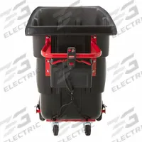 RUBBERMAID COMMERCIAL PRODUCTS Tilt Truck: 13.5 cu ft, 850 lb, 57 1/4 in L x 29 1/4 in W x 38 in H (MPN 2173519). Key specifications — Color: Black; Brand: RUBBERMAID COMMERCIAL PRODUCTS; Caster/Wheel Configuration: (2) Axle-Mounted.
