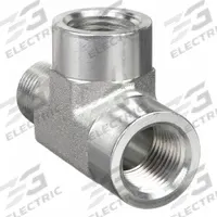 PARKER Metal Pipe Tee: Tee, Carbon Steel, 1/4 in x 1/4 in x 1/4 in, 6,000 psi (MPN 4-4-4 ST-S). Key specifications — Pipe Fitting Material: Carbon Steel; Brand: PARKER; Maximum Operating Pressure: 6,000 psi; Connector Type: Adapter; (DO NOT SEND) Manufacturer Location: Globally Sourced; Fitting Pipe Size: 1/4 in x 1/4 in x 1/4 in.