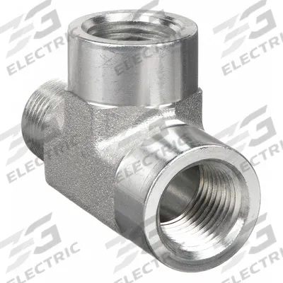 PARKER Metal Pipe Tee: Tee, Carbon Steel, 1/4 in x 1/4 in x 1/4 in - Threaded Instrumentation Extreme-Pressure Pipe Fittings
