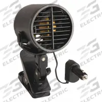 ROADPRO Car Fan: 12V DC, Plug-In, 4 in Blade Dia, 3 fpm, 2.5 A, Plastic, 11 ft Power Cord (MPN RPSC-857). Key specifications — Air Flow: 3 fpm; Guard Material: Plastic; Voltage: 12V DC; Includes: 11 ft Power Cord; Current: 2.5 A.