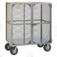 LITTLE GIANT Security Cart: 1,500 lb, 48 in L x 30 in W Self, 0 Shelves, White, No Handle, Rubber (MPN SCN-3048-10SR). Key specifications — Shelf Type: Fixed; Caster Brake Type: No Brake Included; Brand: LITTLE GIANT; Caster/Wheel Configuration: (2) Rigid; Shelves Included: None.