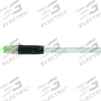 Cordset: M8 Male Straight X Bare Wire, 3 Pins, Gray, PVC, 5 m Cable Lg, 24 AWG Wire Size (MPN 7000-08001-2100500). Key specifications — Cable Jacket Color: Gray; End 1 Mounting Orientation: Straight; End 1 Gender: Male; End 1 Connection Type: M8; Cable Jacket Material: PVC; Brand: MURRELEKTRONIK; IP Rating: IP65; End 2 Connection Type: Bare Wire.