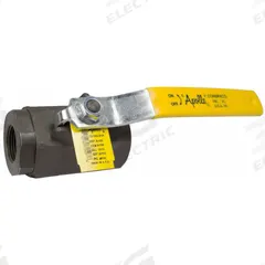 APOLLO Manual Two-Way Ball Valve: 1 1/4 in, Carbon Steel, Straight, FNPT x FNPT, Full Port Ball Port (MPN 7210627A). Key specifications — Ball Material: Steel; Brand: APOLLO; Stem Material: A108 Carbon Steel; Handle: Locking Lever.