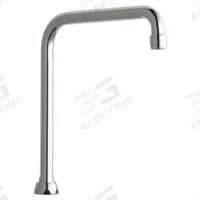 CHICAGO FAUCETS Spout: Spout, Arc, Swivel Spout, Brass, Polished Chrome, 2.2 gpm Flow Rate, Aerated (MPN HA8AE3JKABCP). Key specifications — Includes: Mounting Hardware; Product Type: Spout; Spout Style: Swivel; Body Material: Brass; Color/Finish: Polished Chrome; Brand: CHICAGO FAUCETS.