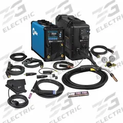 MILLER ELECTRIC Multiprocess Welder: Dynasty 300 Multiprocess, AC/DC, MIG/Stick/TIG Pack (MPN 951000099). Key specifications — Maximum Amperage (Stick): 300 A; Maximum Amperage (TIG): 300 A; Input Voltage (Nominal) (Merch - Table Column, Filters): 208V.