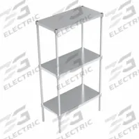 NEW AGE INDUSTRIAL Standard Shelving: 54 1/4 in x 18 in x 36 in, Solid Shelf, Mill Finish (MPN 31836SS6). Key specifications — Color: Silvery White/Gray; Brand: NEW AGE INDUSTRIAL.