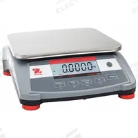 OHAUS Industrial Bench Scale: 9 in x 11 7/8 in, Not IP Rated, Integrated, Stainless Steel (MPN R31P1502). Key specifications — attr1341383: RS-232; attr1341384: 0.05 g; attr1341400: OHAUS; attr1383935: Stainless Steel.