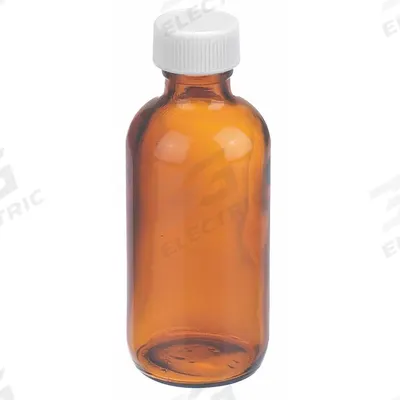 WHEATON Bottle: 60 mL, Amber, 20-400 mm, No Closure, 24, No Closure - Amber Narrow Mouth Round Glass Lab Bottles