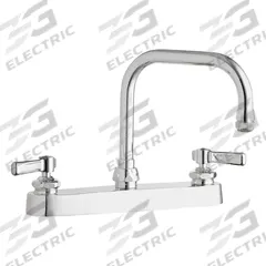 CHICAGO FAUCETS Low Arc Kitchen Faucet: 527, Cast Brass, Centerset, Deck, 2 Mounting Holes, Lever (MPN 527-ABCP). Key specifications — Series: 527; Brand: CHICAGO FAUCETS.
