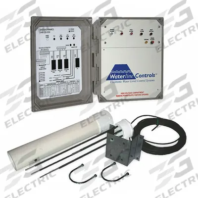 WATERLINE CONTROLS Water Level Control: 220V AC, Fill/High Alarm/Low Alarm, 3 Power Relays - Fluid Level Controllers