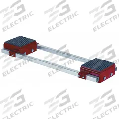 GKS-PERFEKT Machine Roller: 66,000 lb, 7 1/8 in Deck Ht, 11 3/4 in L x 11 1/4 in W, (12) Rollers (MPN 3-11992). Key specifications — attr1344324: Rubber Padded; attr1344335: Connecting Bar; attr1344360: GKS-PERFEKT; attr1344361: Red.