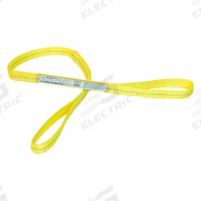 STREN-FLEX Web Sling: Type 3, Polyester, 16 ft Sling Lg, 8 in Eye Lg - High-Visibility Polyester Flat-Eye Web Slings