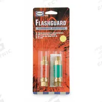 HARRIS Flashback Arrestor Set: Regulator Mount, 9/16"-18, For Oxygen & Fuel (MPN 88-5FBR-R & L). Key specifications — Brand: HARRIS; Manufacturer Part Number: 88-5FBR-R & L; Connection Size: 9/16"-18; CGA Number: CGA 023 (Fuel).