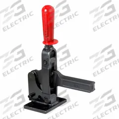 DE-STA-CO Vertical Hold-Down Clamp: Std Vertical Handle, Flange Base Mounting, 5 in Arm Lg, Std (MPN 5915). Key specifications — attr668198: DE-STA-CO.
