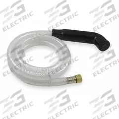 AMERICAN STANDARD Kitchen Sprayer: Plastic/Rubber, Black, 54 in Overall Lg, 1/2" Connection Size (MPN M953670-0170A). Key specifications — Inlet Connection Type: Compression; Brand: AMERICAN STANDARD; Connection Size: 1/2"; Color/Finish: Black; Includes: Hose and Hand Spray; Material: Rubber; Product Type: Kitchen Sprayer.