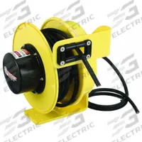 CONDUCTIX-WAMPFLER Extension Cord Reel: Ratchet Lock, 50 ft Cord Lg, 16 AWG, SOOW, Bare Wire Cord Lg (MPN XA-142160405011). Key specifications — Retractable Cord Ending NEMA Configuration: Bare Wire; Voltage: 600V AC; Brand: CONDUCTIX-WAMPFLER.