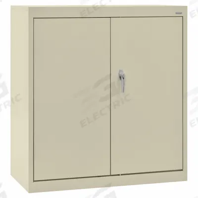 SANDUSKY Shelf Cabinet: 36 in x 18 in x 36 in, Swing Handle & Keyed, 24 ga Panel Thick - Commercial Shelf Cabinets