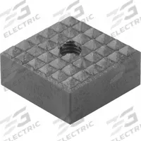 KIPP Gripper Pad w/Tapped Through-Hole: Carbide, Fine, 12 mm Face Wd, M5, 10 mm Overall Ht (MPN K0387.1205). Key specifications — Finish: Black Oxide; Brand: KIPP.