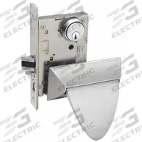 SARGENT Door Lockset: Office Paddle Locksets, Stainless Steel, ADA Compliant (MPN SG-8255ALP-32D LHR W INSIDE TURN PIECE)