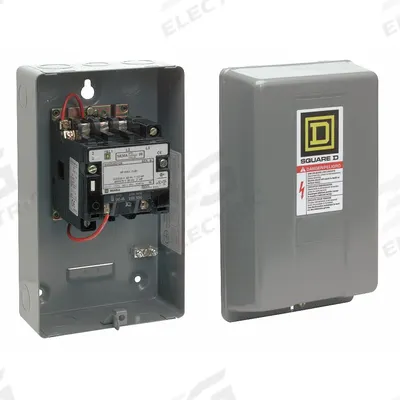 SQUARE D NEMA Magnetic Contactor: Non-Reversing, 3 Poles, NEMA Size 2, 45 A - Enclosed Non-Reversing NEMA Contactors