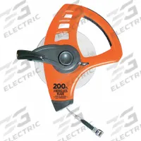 KESON Long Tape Measure: Manual, FLT1810200, SAE/Engineers Scale, 200 ft, 1/8 in, Plastic, Manual. Key specifications — attr939846: FLT1810200; attr939849: Fiberglass; attr939859: Nonmagnetic Double Hook; attr939850: Double-Sided; attr939855: 1/8 in; attr944023: Hook End; attr940484: KESON; attr985224: Plastic.