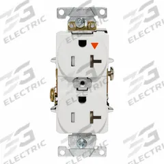 LEVITON Isolated Ground Duplex Receptacle Outlet: Duplex, 5-20, White, 125V AC, 20 A (MPN T5362-IGW)