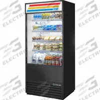 TRUE REFRIGERATION Refrigerated Merchandiser: 78 1/2 in x 36 in x 29 7/8 in, Black, 4 Shelves (MPN TOAM-36-HC~TSL01). Key specifications — attr1277723: TRUE REFRIGERATION; attr1277683: R-290; attr1277691: No; attr1277694: Black; attr1280716: Partial Glass Panel; attr1280729: TOAM.