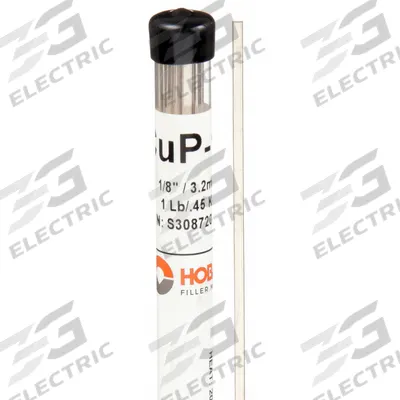 HOBART Brazing Alloy: Phos Copper, 15%, BCuP-5, 1/8 in x 18 in - Phos-Copper Brazing Alloys