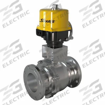 SHARPE Electrically Actuated Two-Way Ball Valve: 6 in, CF8M Stainless Steel, 120V - Stainless Steel Electrically-Actuated Ball Valves