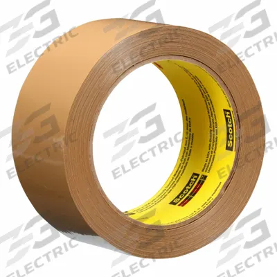 SCOTCH Packaging Tape: 3.1 mil Tape Thick, 1 7/8 in x 54 11/16 yd, Tan - Hot Melt Packing Tape for Recycled Boxes
