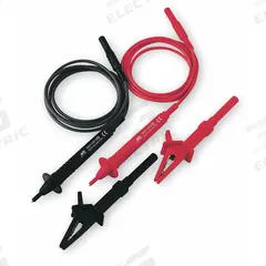 MEGGER Test Lead Set: CAT IV 600V, 3.9 ft Test Lead Lg, Black/Red, 1002-015. Key specifications — CAT Safety Rating: CAT IV 600V; Cable/Lead Color: Red; Compatible with Manufacturer Model Number: MIT420/2; Brand: MEGGER.