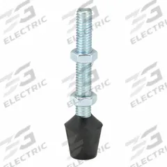 DE-STA-CO Flat Tip Spindle: Neoprene Tip, 3/8"-16, 3 1/2 in Lg, 3 1/2 in Thread Lg (MPN 527208). Key specifications — Brand: DE-STA-CO; Material: Neoprene; Thread Size: 3/8"-16; Includes: Jam Nuts; Spindle Construction: Neoprene Tip.