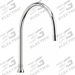 CHICAGO FAUCETS Spout: Spout, Gooseneck, Swivel Spout, Brass, Polished Chrome, 2.2 gpm Flow Rate (MPN GN12AE3SWGJKABCP). Key specifications — Includes: Mounting Hardware; Product Type: Spout; Spout Style: Swivel; Body Material: Brass; Color/Finish: Polished Chrome; Brand: CHICAGO FAUCETS.