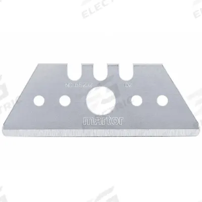 MARTOR Trapezoid Blade: 1 31/32 in Blade Lg, 3/4 in Blade Wd, 0.025 in Blade Thick - Straight-Edge Round-Tip Replacement Utility Blades