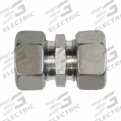 BRENNAN INDUSTRIES Compression Tube Straight: 12 mm OD x 12 mm OD Size - Flareless Bite-Type Steel Compression Fittings