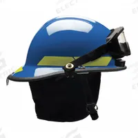 BULLARD Fire Helmet: Blue, Modern Rear Brim, Chin Strap, 6-Point Sure-Lock(R) Ratchet (MPN PXSBLTLGIZ2). Key specifications — Color: Blue; Chin Strap: Yes; Brand: BULLARD; Style: Modern Rear Brim; Suspension: 6-Point Sure-Lock(R) Ratchet.