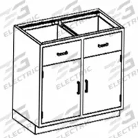 Base Cabinet: 35 1/4 in Overall Ht, 22 in Overall Dp, 35 in Overall Wd, Stainless Steel, 2 Drawers (MPN DD35HS). Key specifications — Product Type: Base Cabinet; Brand: BLICKMAN; Material: Stainless Steel; Standing Style: Wall Mounted; Cabinet Type: Base Cabinets.